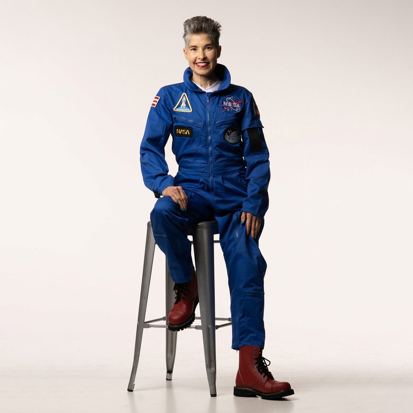 Dr. Anabelle Broadbent in a NASA Flight Suit